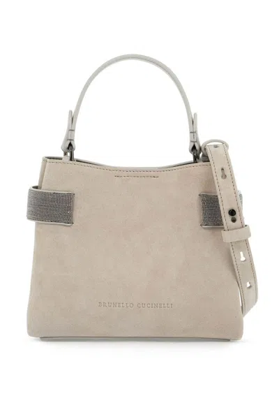 BRUNELLO CUCINELLI BRUNELLO CUCINELLI HANDBAG WITH PRECIOUS BANDS 