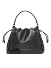Brunello Cucinelli Soft Leather Pouch Bag With Monili In Black