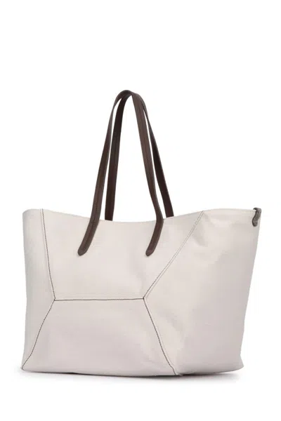 Brunello Cucinelli Handbags. In Silver Birch