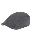 Brunello Cucinelli Striped Wool Hat In Gray