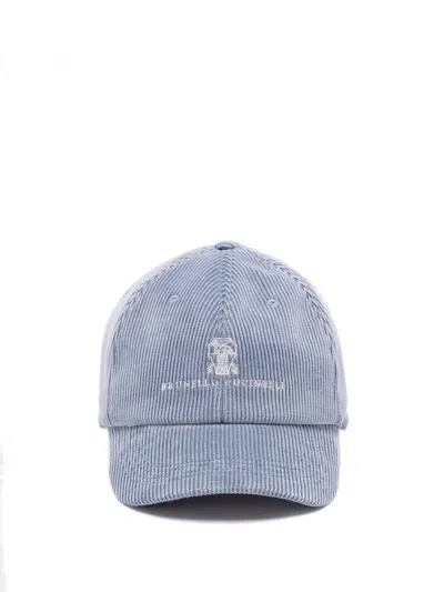 Brunello Cucinelli Men Hat In Blue