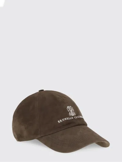 Brunello Cucinelli Hat Men  In Brown
