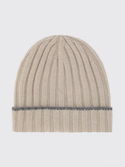 Brunello Cucinelli Brm2240900cz695bb Ribbed Cashmere Beanie In Neutral