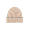 Brunello Cucinelli Ribbed Cashmere Hat In Multicolor