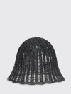 Brunello Cucinelli Techno Raffia Bucket Hat In Black