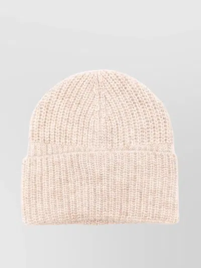 Brunello Cucinelli Brushed Ribbed-knit Beanie In Neutrals