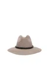 Brunello Cucinelli Interwoven-straw Fedora Hat In Beige
