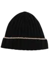 Brunello Cucinelli Men Ribbed Beanie In Black