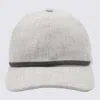 Brunello Cucinelli Curved Brim Panelled Textured Top Button Hat