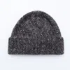 Brunello Cucinelli Folded Brim Speckled Knit Ribbed Cuff Hat
