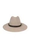 Brunello Cucinelli Hemp Fedora With Wide Brim And Decorative Band In Brown