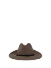 Brunello Cucinelli Women Fedora In Hemp And Techno Cotton