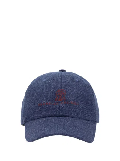Brunello Cucinelli Hats E Hairbands In Blue