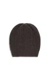 Brunello Cucinelli Ribbed Sequin-embellished Beannie Hat In Brown
