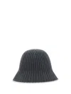 Brunello Cucinelli Hat In Piombo+panama