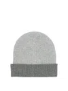 Brunello Cucinelli Reversible Cashmere Beanie In Gray