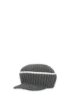 Brunello Cucinelli Ribbed Trim Cap In Green
