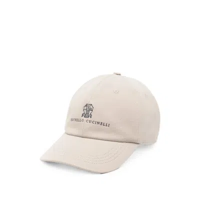 Brunello Cucinelli Logo-embroidered Baseball Cap In Neutral