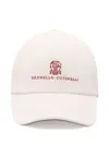 Brunello Cucinelli Corduroy Logo-embroidered Baseball Cap In Neutral