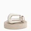 Brunello Cucinelli Hazelnut-coloured Suede Belt In Brown