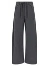 Brunello Cucinelli Cotton Joggers With Back Pocket And Wide Leg