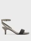 Brunello Cucinelli Grey Suede High Heels Sandals In Grey
