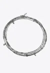 Brunello Cucinelli Hematite And Sterling Silver Bracelet In Silver