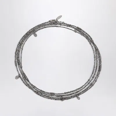 Brunello Cucinelli Hematite And Sterling Silver Bracelet