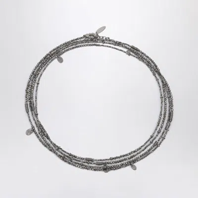 Brunello Cucinelli Hematite And Sterling Silver Bracelet