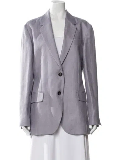 Pre-owned Brunello Cucinelli Hemp Blazer In Purple