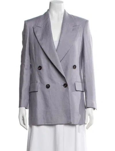 Pre-owned Brunello Cucinelli Hemp Blazer W/ Tags In Purple