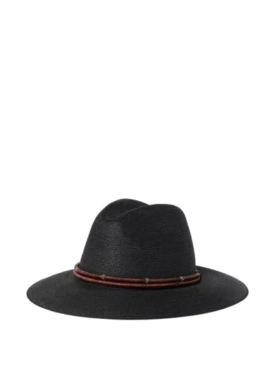 Brunello Cucinelli Hemp-cotton Fedora In Black