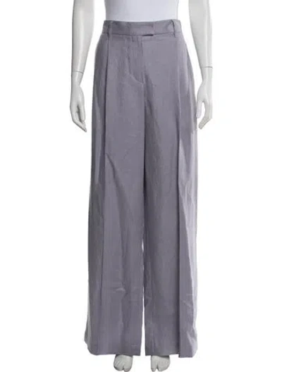 Pre-owned Brunello Cucinelli Hemp Wide Leg Pants W/ Tags In Purple