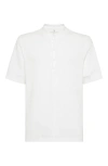 Brunello Cucinelli Henley Collar T-shirt In White