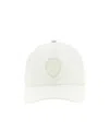 Brunello Cucinelli White Heraldic Coat Of Arms Baseball Cap In White