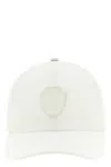 Brunello Cucinelli White Heraldic Coat Of Arms Baseball Cap In White