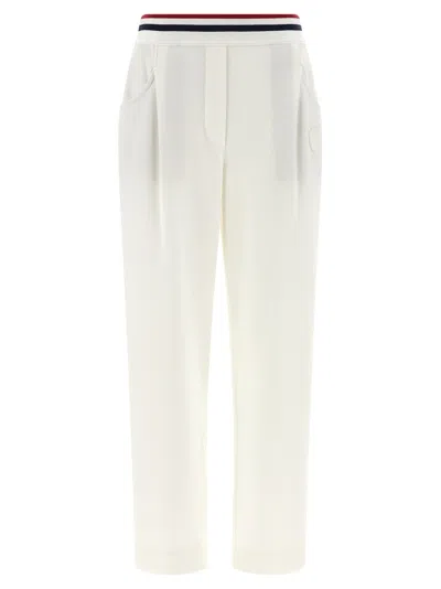 Brunello Cucinelli Heraldic Coat Of Arms Joggers In White
