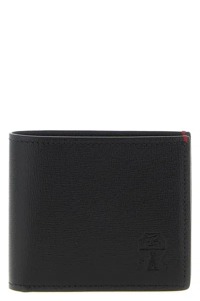Brunello Cucinelli Heraldic Coat Of Arms Wallet In Black