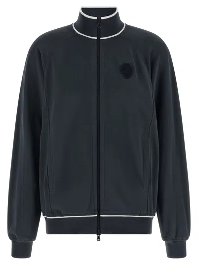 Brunello Cucinelli Heraldic Patch Sweatshirt In Blue