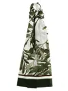 Brunello Cucinelli 'botanical Leaf Print Sheer Scarf'