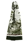 Brunello Cucinelli 'botanical Leaf Print Sheer Scarf'