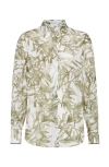 Brunello Cucinelli Silk Shirt Shirt And Blouse Multicolor In Green