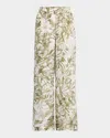 Brunello Cucinelli Silk Printed Pyjama-style Trousers In Multi