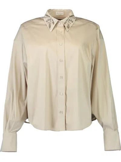 Brunello Cucinelli Herbarium Shirt In Neutrals
