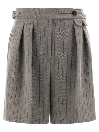 Brunello Cucinelli Herringbone Bermuda Shorts Bermuda And Short Multicolor