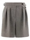 Brunello Cucinelli Herringbone Bermuda Shorts Bermuda And Short Multicolor In Multi