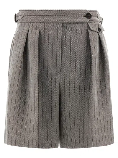 BRUNELLO CUCINELLI HERRINGBONE BERMUDA SHORTS