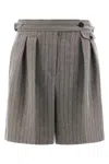 Brunello Cucinelli Herringbone Bermuda Shorts Bermuda And Short Multicolor In Multi