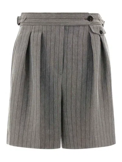 BRUNELLO CUCINELLI HERRINGBONE BERMUDA SHORTS