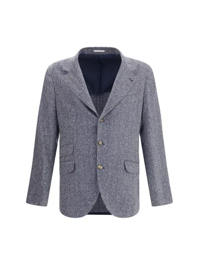 BRUNELLO CUCINELLI HERRINGBONE BLAZER